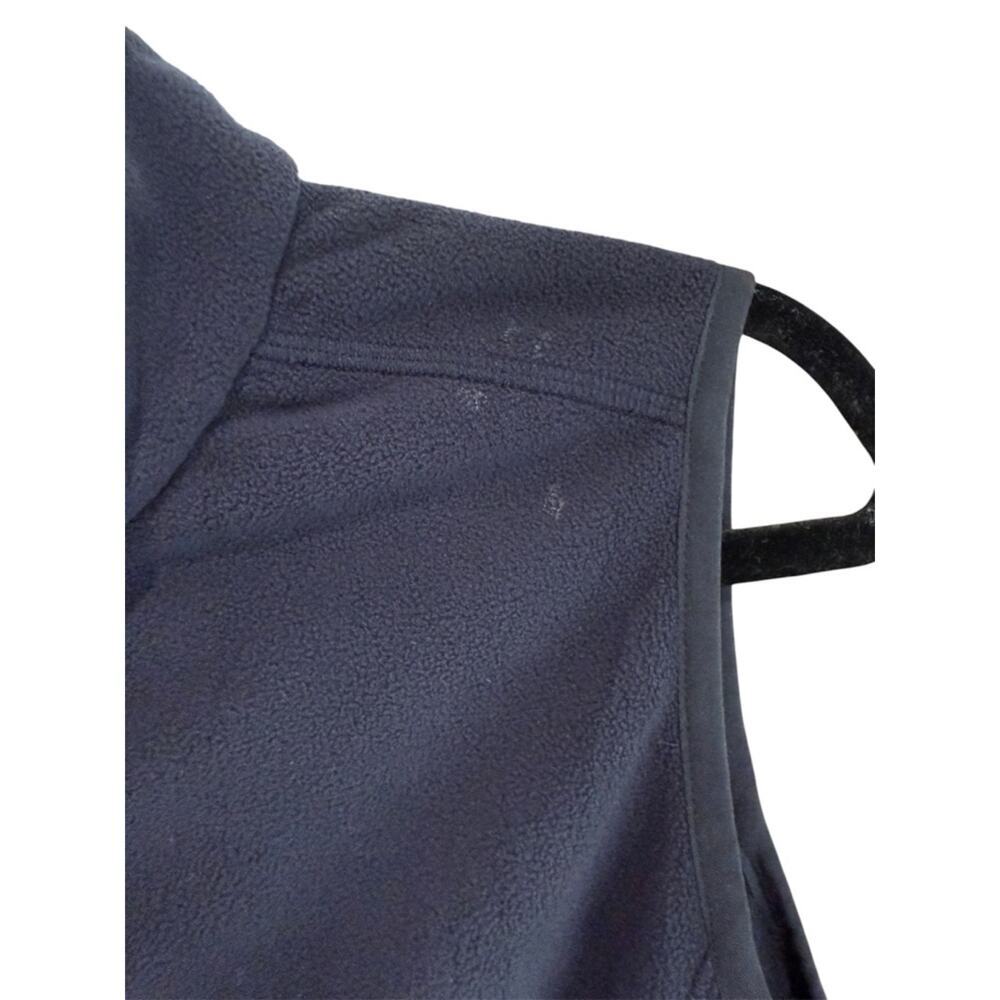 Lands’ End Navy Fleece Vest Golf Travel Layer Zip Pockets Women’s M - Picture 3 of 6